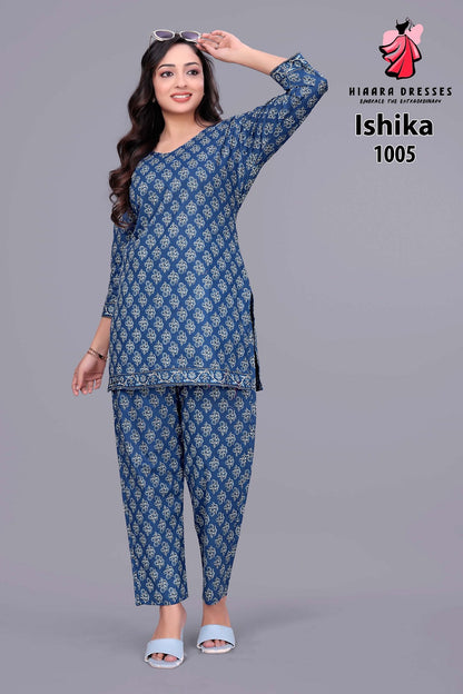 Ishika Vol 1 Hiaara Cotton Co Ord Set Wholesaler India