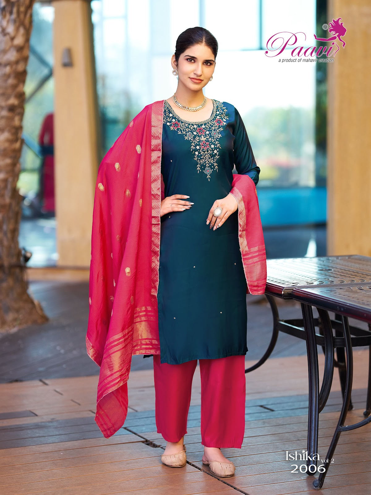 Ishika Vol 2 Paavi Roman Readymade Pant Style Suits Supplier India