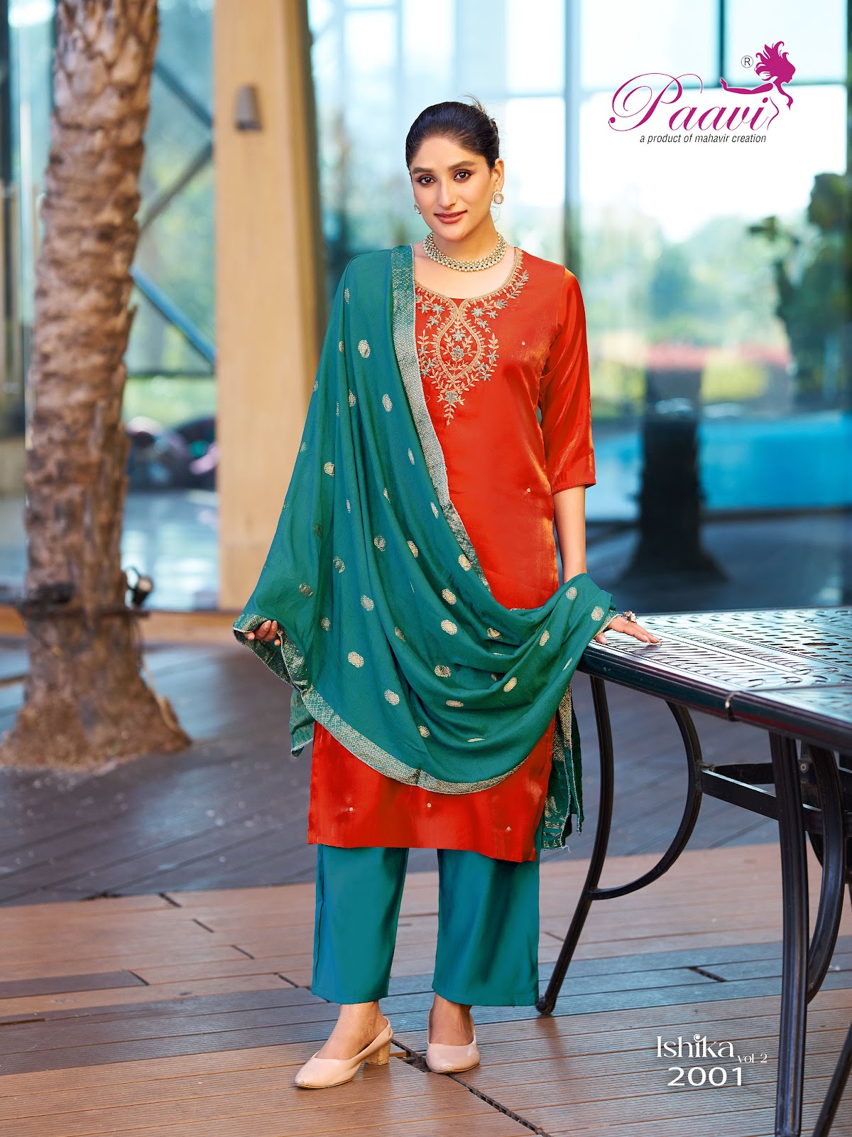 Ishika Vol 2 Paavi Roman Readymade Pant Style Suits Supplier India