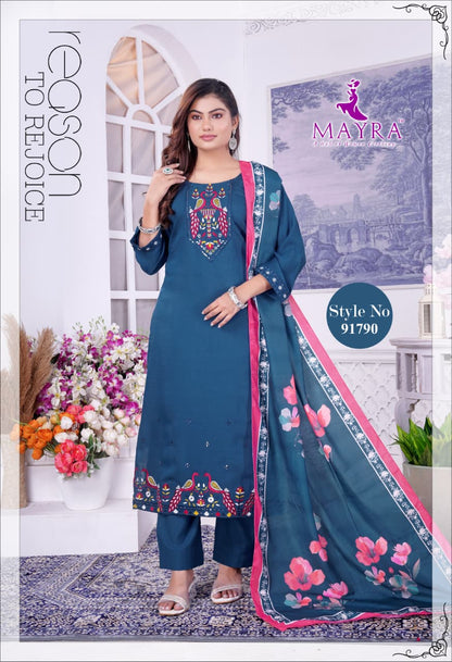 Ishikha Mayra Berlin Readymade Pant Style Suits Wholesaler Ahmedabad
