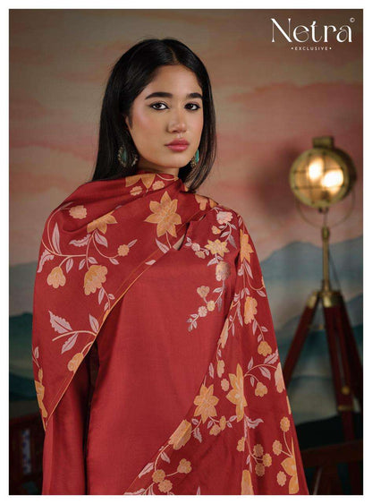 Ishita Netra Bemberg Muslin Pant Style Suits Supplier