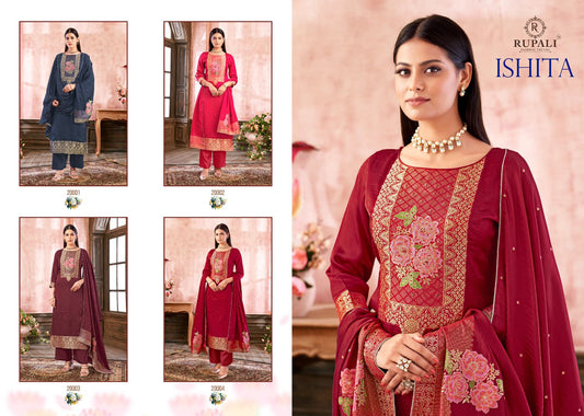 Ishita Rupali Viscose Silk Plazzo Style Suits Wholesaler India