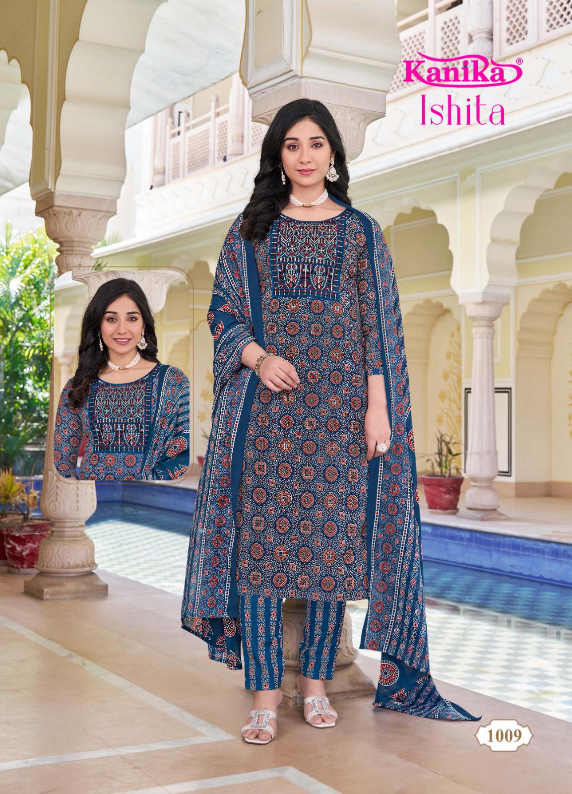 Ishita Vol 1 Kanika Readymade Cotton Pant Suits Exporter Gujarat