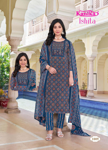 Ishita Vol 1 Kanika Readymade Cotton Pant Suits Exporter Gujarat