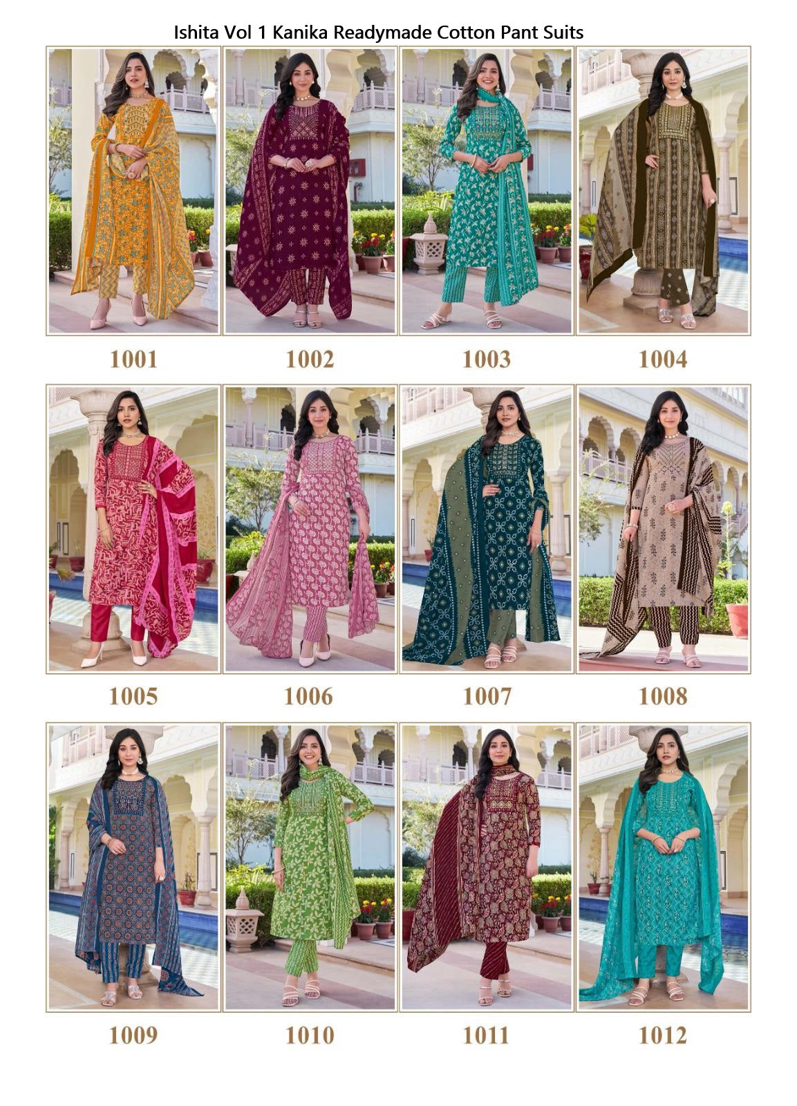 Ishita Vol 1 Kanika Readymade Cotton Pant Suits Exporter Gujarat