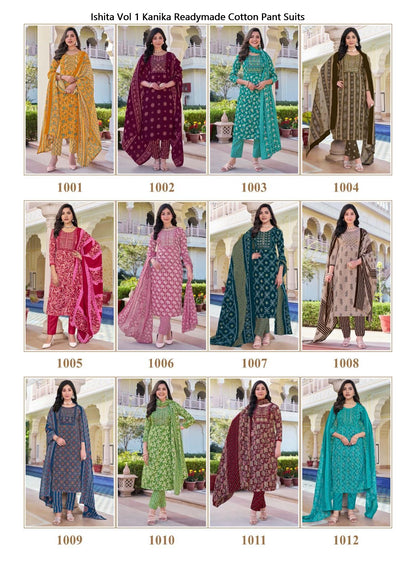 Ishita Vol 1 Kanika Readymade Cotton Pant Suits Exporter Gujarat