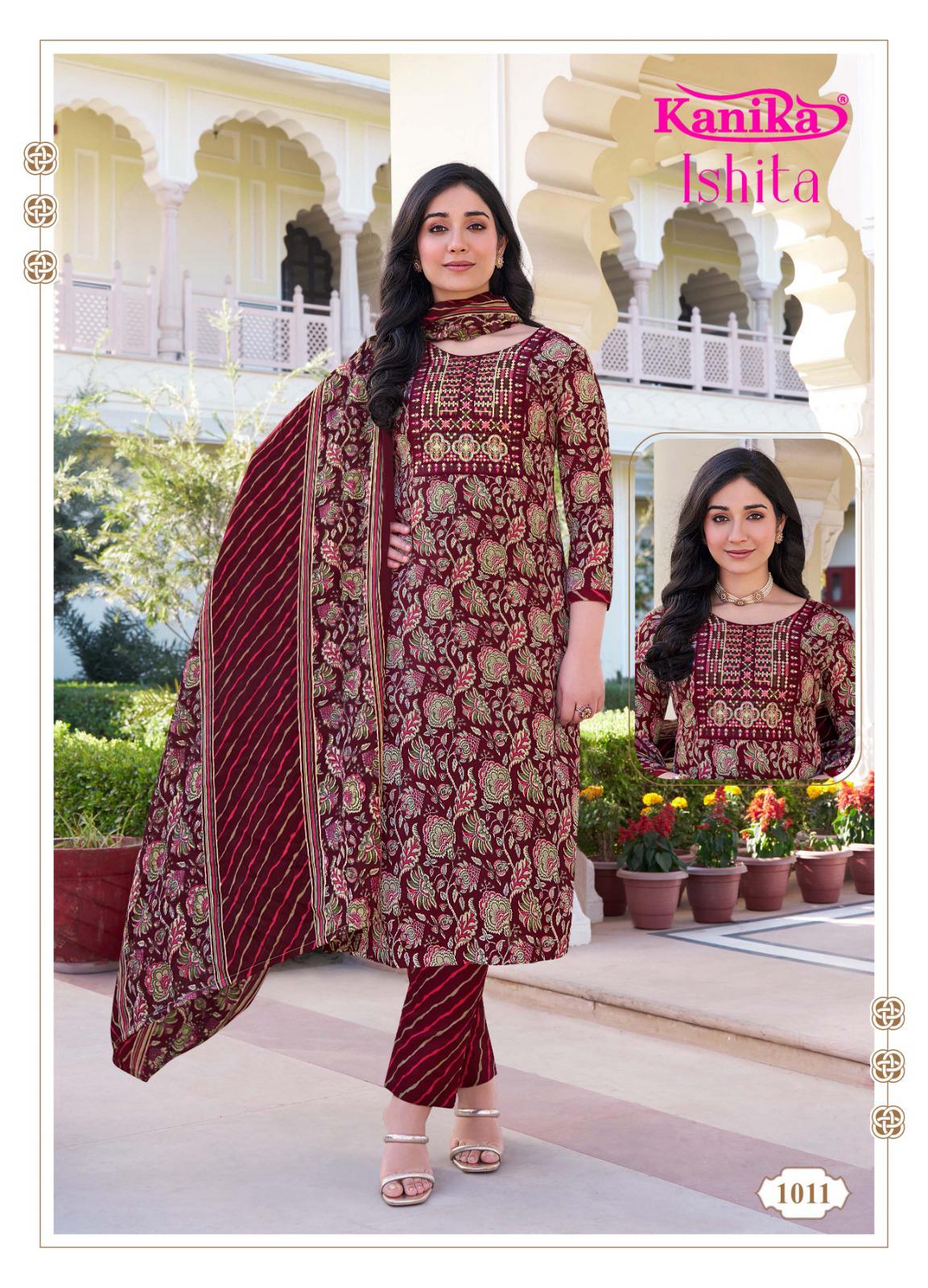 Ishita Vol 1 Kanika Readymade Cotton Pant Suits Exporter Gujarat