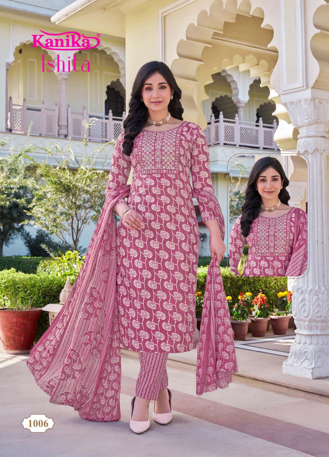 Ishita Vol 1 Kanika Readymade Cotton Pant Suits Exporter Gujarat