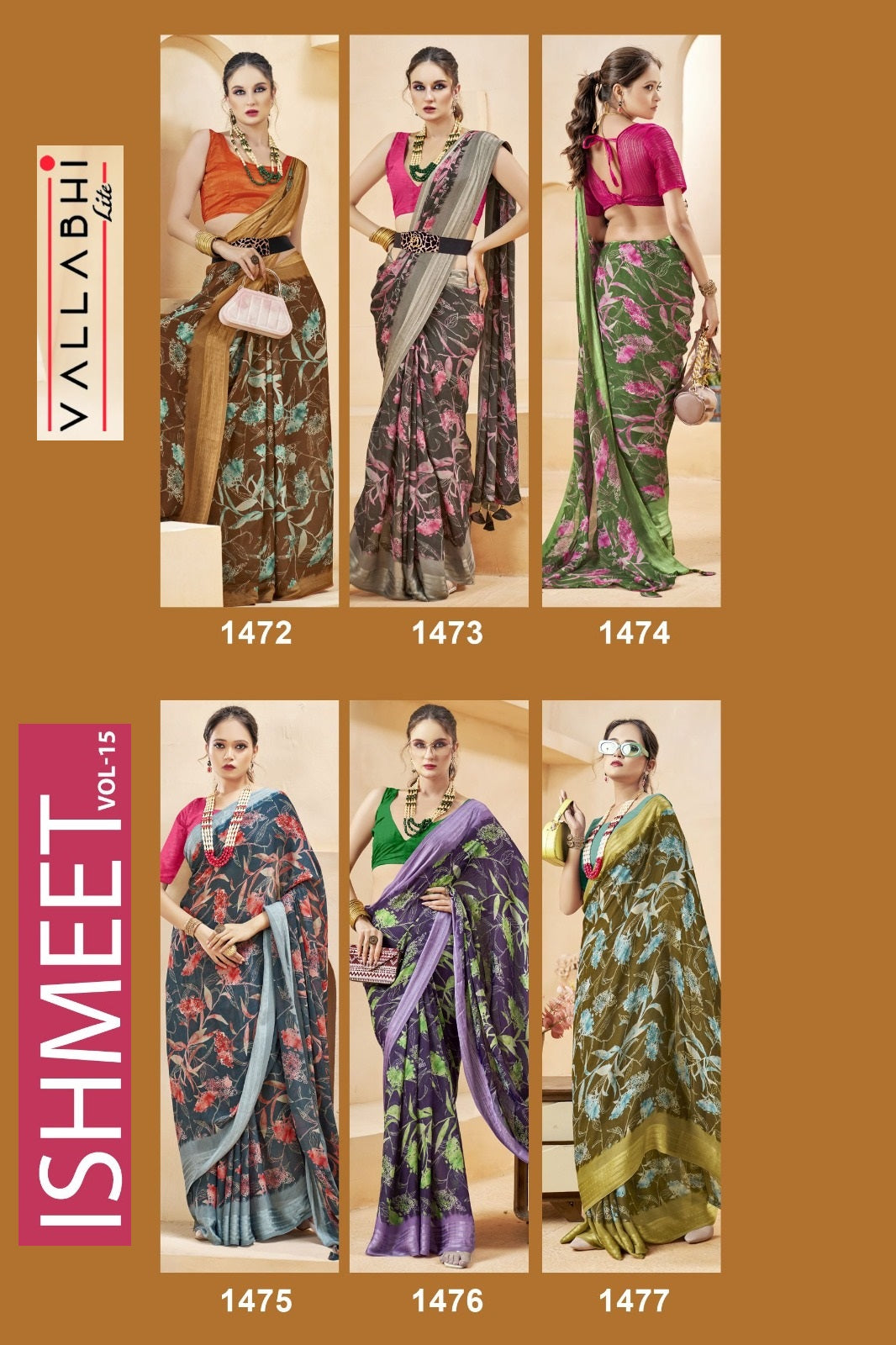 Ishmeet Vol 15 Vallabhi Lite Georgette Sarees Manufacturer Ahmedabad