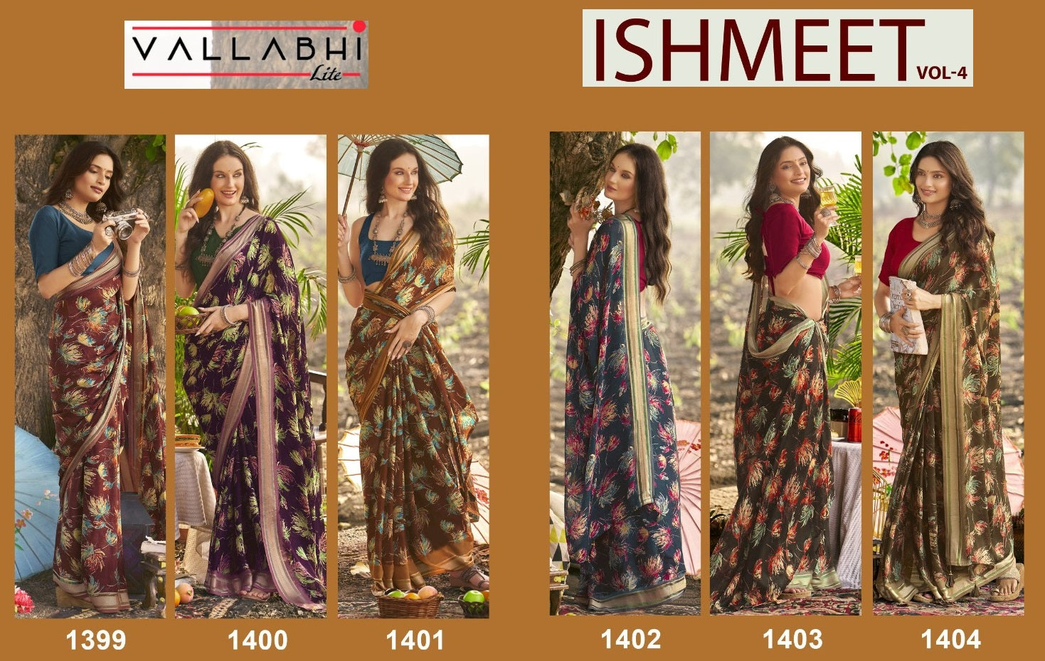 Ishmeet Vol 4 Vallabhi Lite Georgette Sarees Wholesale