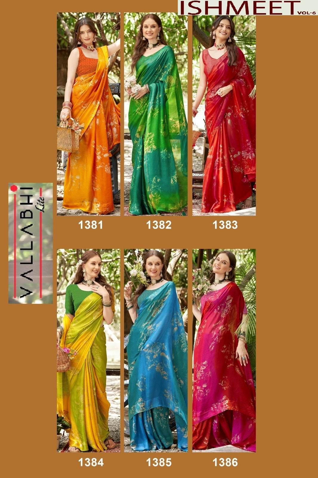 Ishmeet Vol 6 Vallabhi Lite Georgette Sarees Wholesale Price