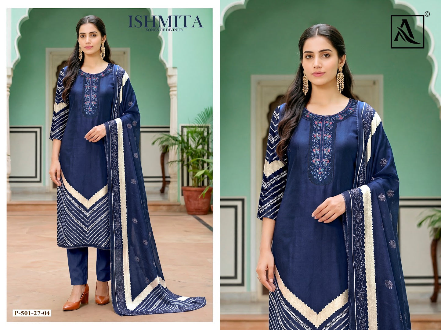 Ishmita Alok Viscose Muslin Karachi Salwar Suits Wholesale Price