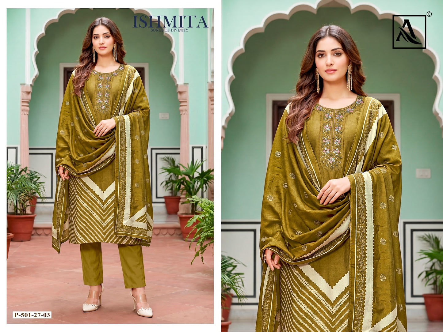 Ishmita Alok Viscose Muslin Karachi Salwar Suits Wholesale Price