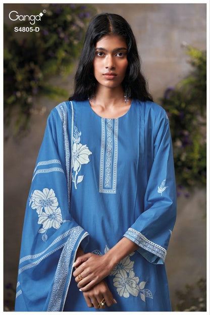 Ishmita S4805 Ganga Cotton Pant Style Suits Wholesale Price