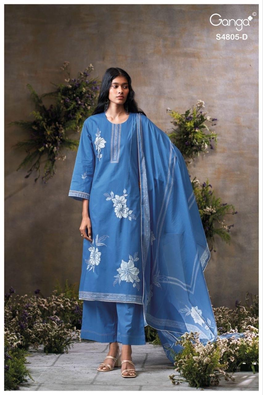 Ishmita S4805 Ganga Cotton Pant Style Suits Wholesale Price