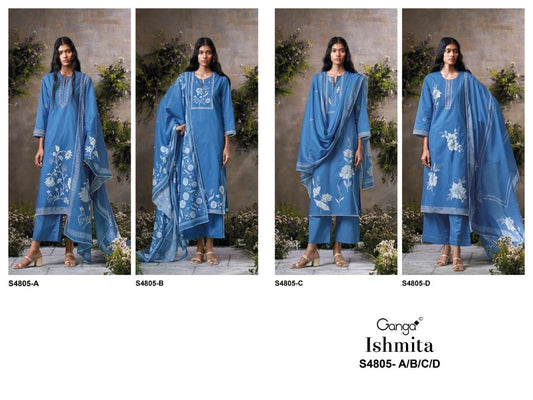Ishmita S4805 Ganga Cotton Pant Style Suits Wholesale Price