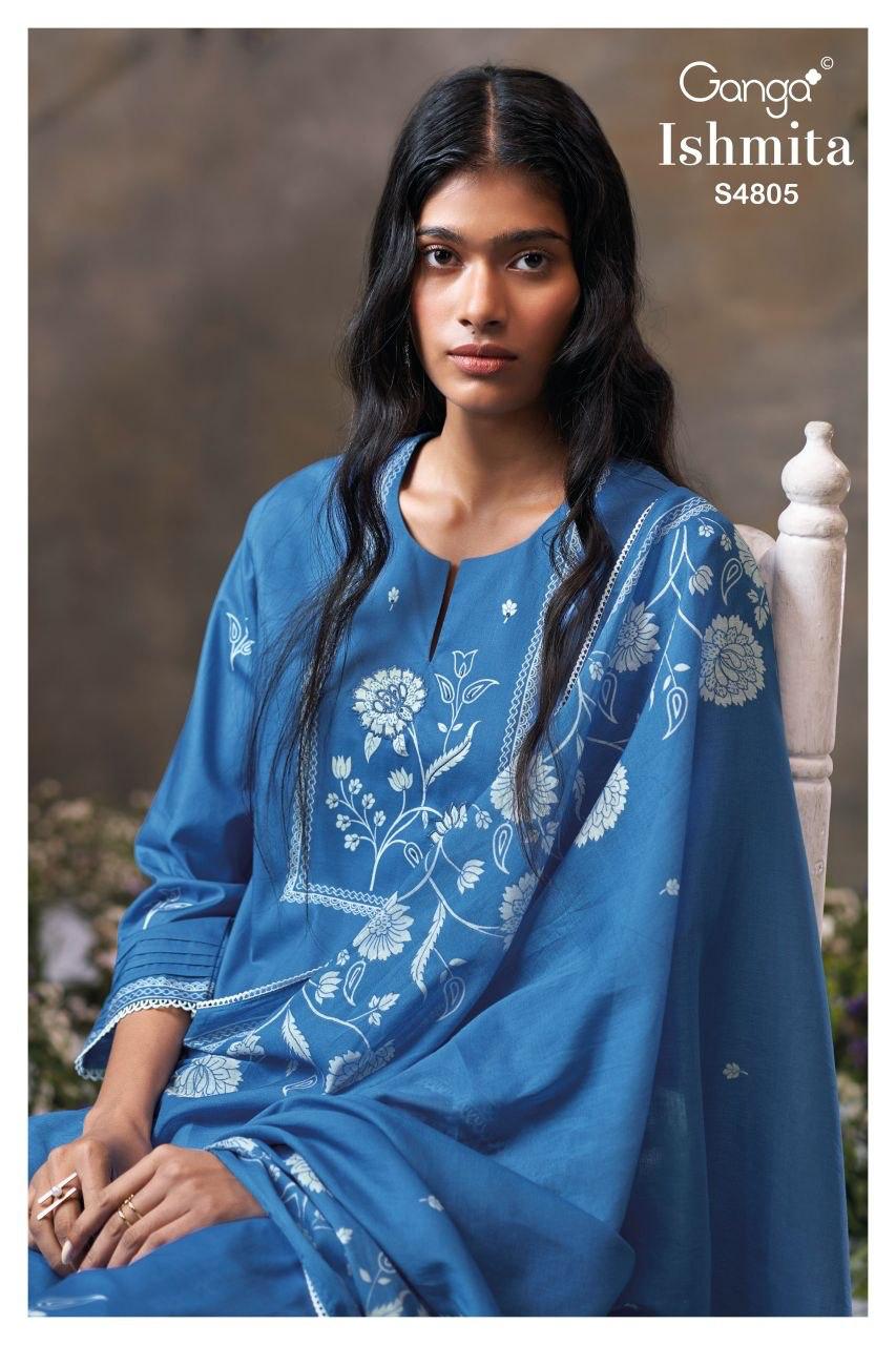 Ishmita S4805 Ganga Cotton Pant Style Suits Wholesale Price