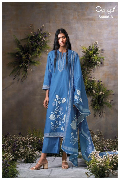 Ishmita S4805 Ganga Cotton Pant Style Suits Wholesale Price