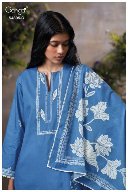 Ishmita S4805 Ganga Cotton Pant Style Suits Wholesale Price