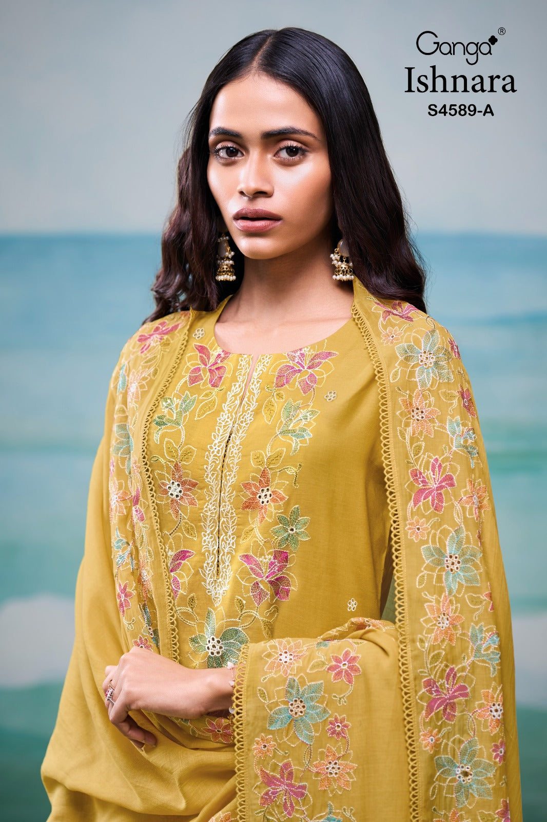 Ishnara 4589 Ganga Mul Pant Style Suits Supplier Ahmedabad