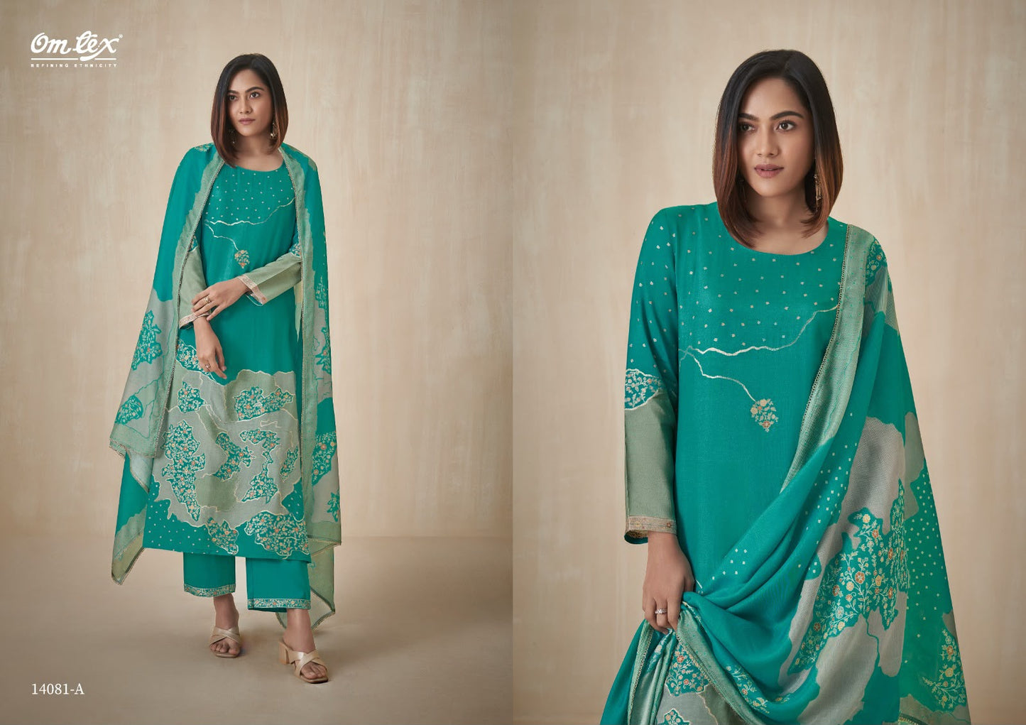 Ishpreet Omtex Jacquard Pant Style Suits Manufacturer Ahmedabad