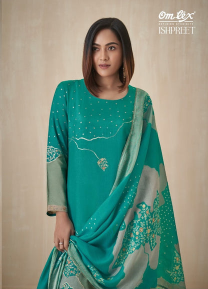 Ishpreet Omtex Jacquard Pant Style Suits Manufacturer Ahmedabad