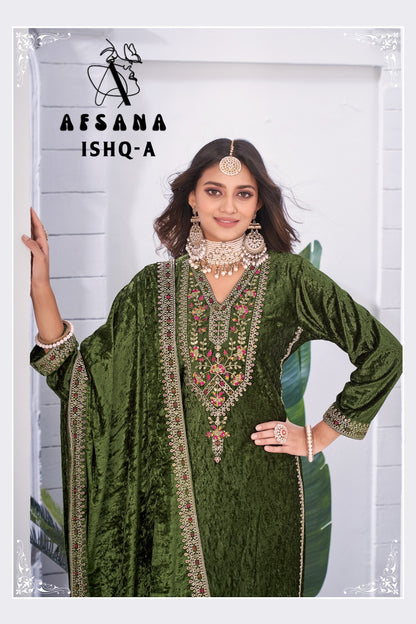 Ishq Afsana Readymade Velvet Suits Exporter Gujarat