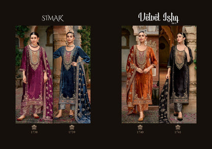 Ishq Vol 2 Simar Velvet Suits Manufacturer Ahmedabad