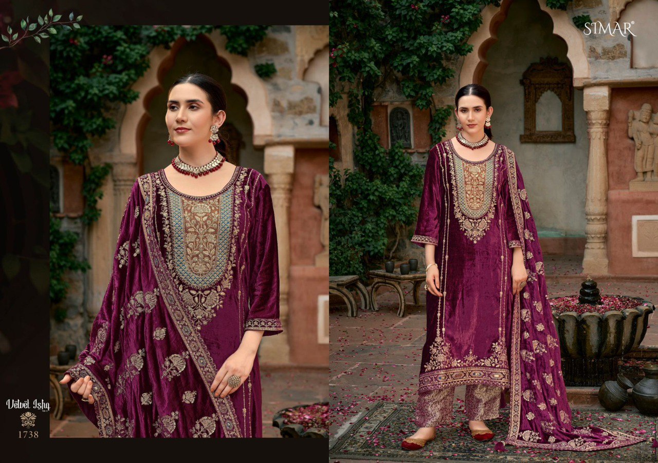 Ishq Vol 2 Simar Velvet Suits Manufacturer Ahmedabad