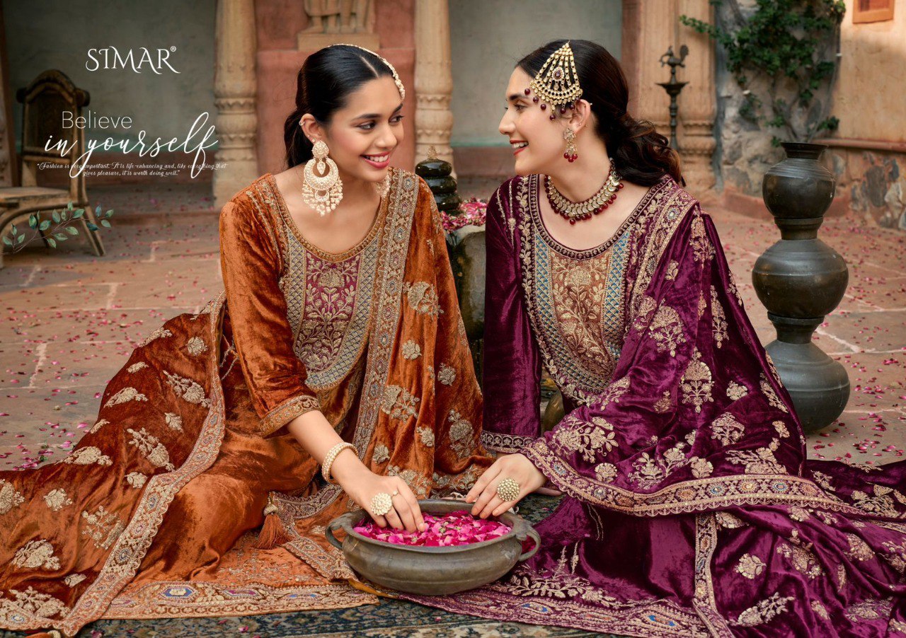Ishq Vol 2 Simar Velvet Suits Manufacturer Ahmedabad