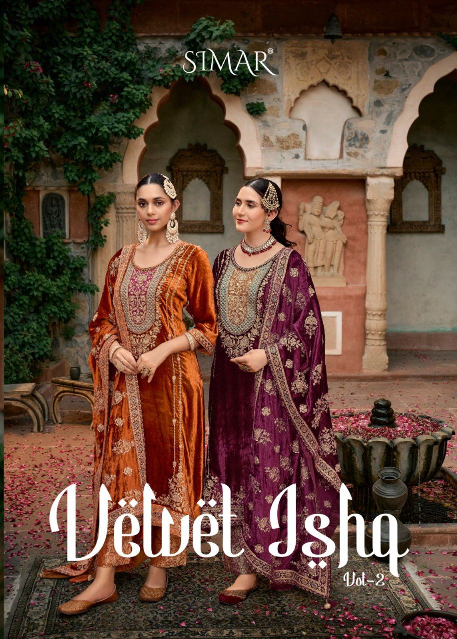 Ishq Vol 2 Simar Velvet Suits Manufacturer Ahmedabad