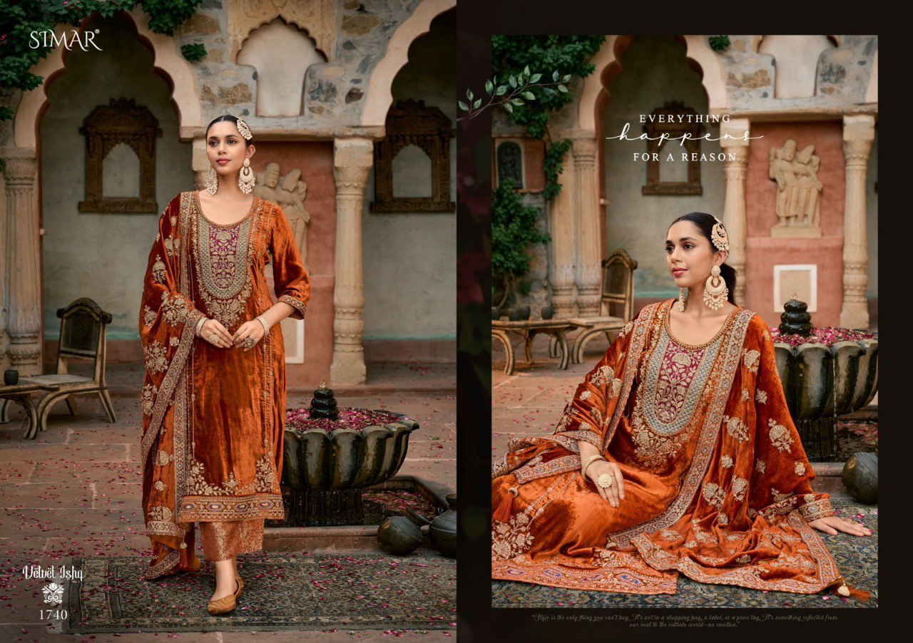Ishq Vol 2 Simar Velvet Suits Manufacturer Ahmedabad