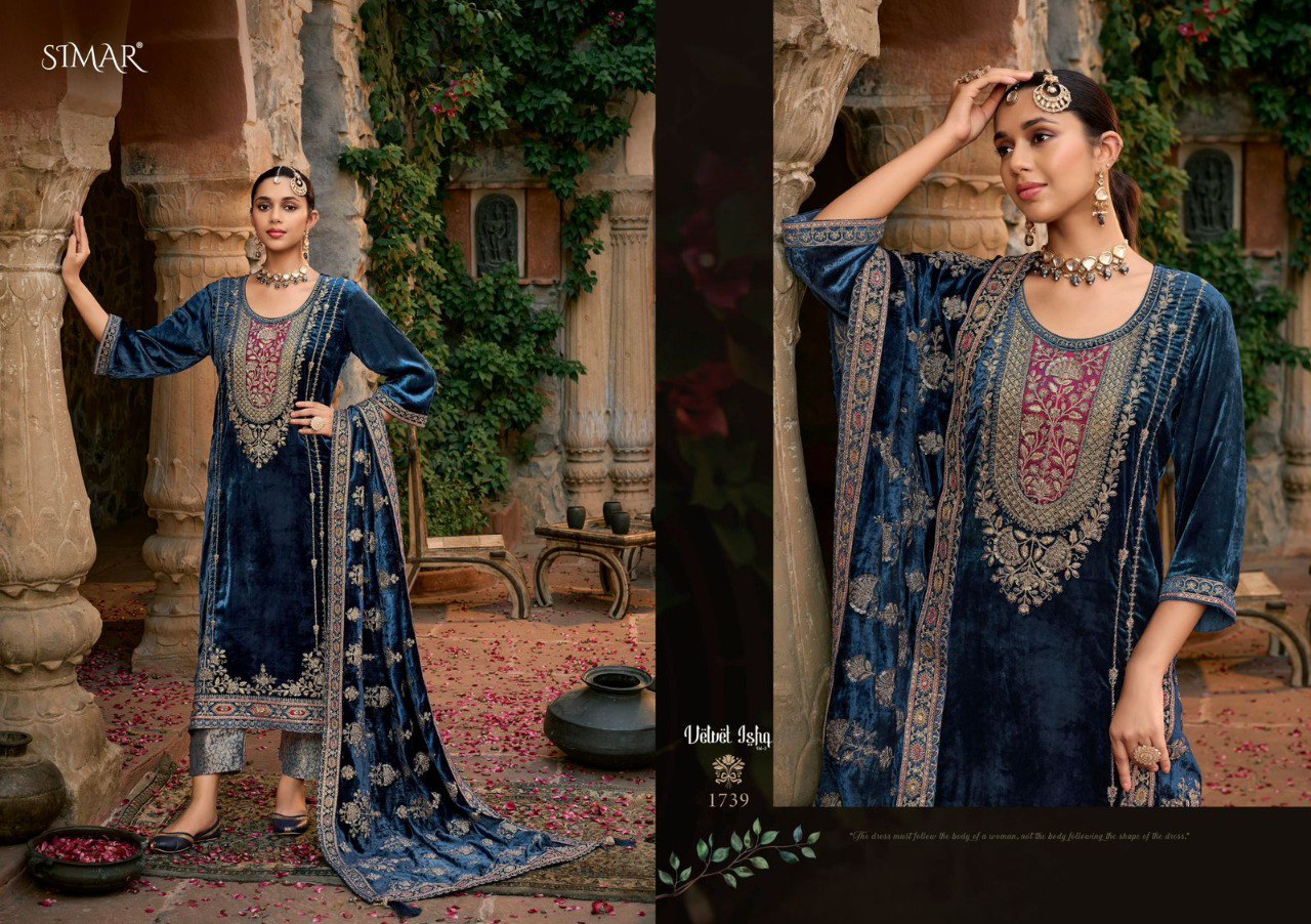 Ishq Vol 2 Simar Velvet Suits Manufacturer Ahmedabad