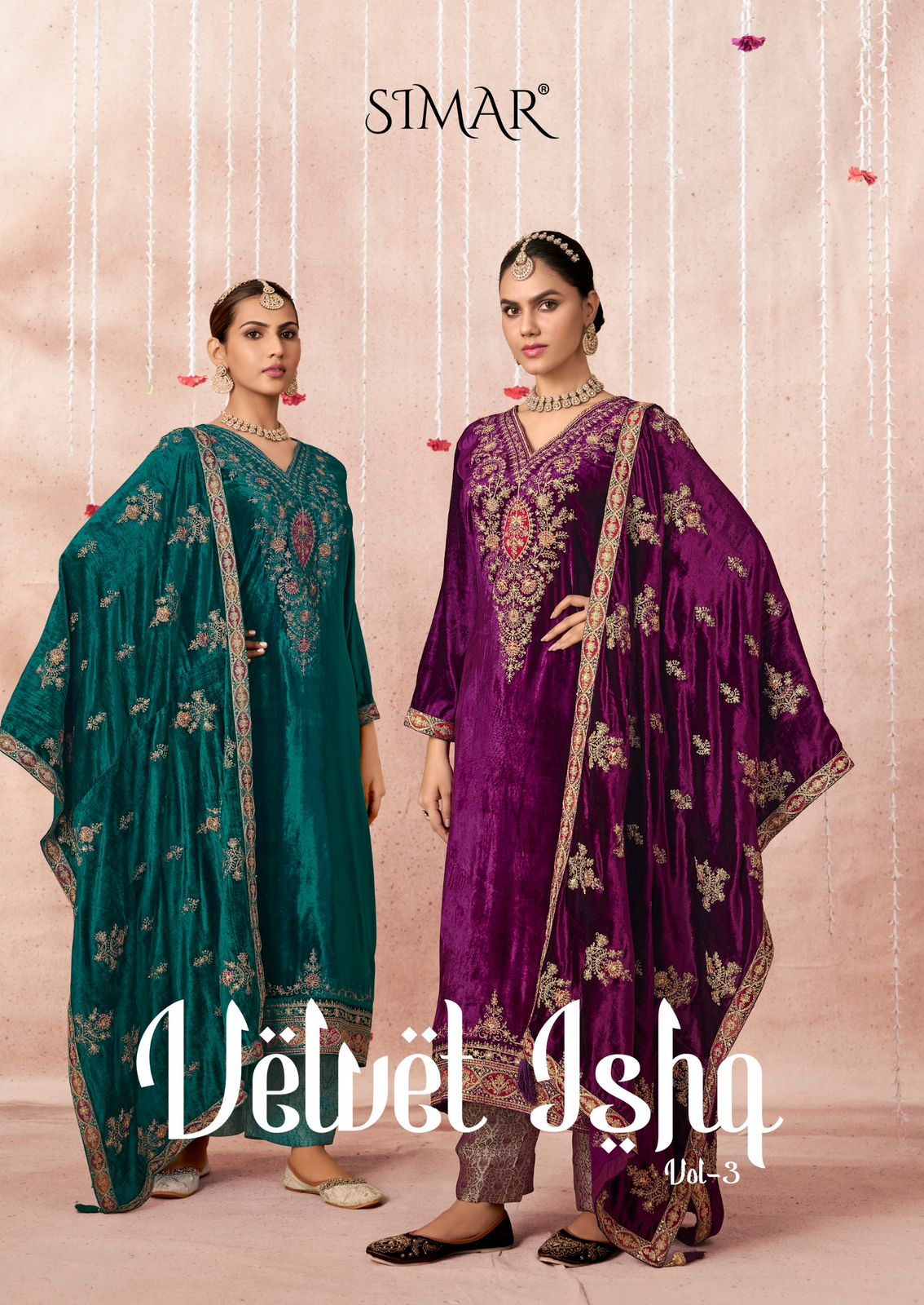 Ishq Vol 3 Simar Velvet Suits Wholesale Price