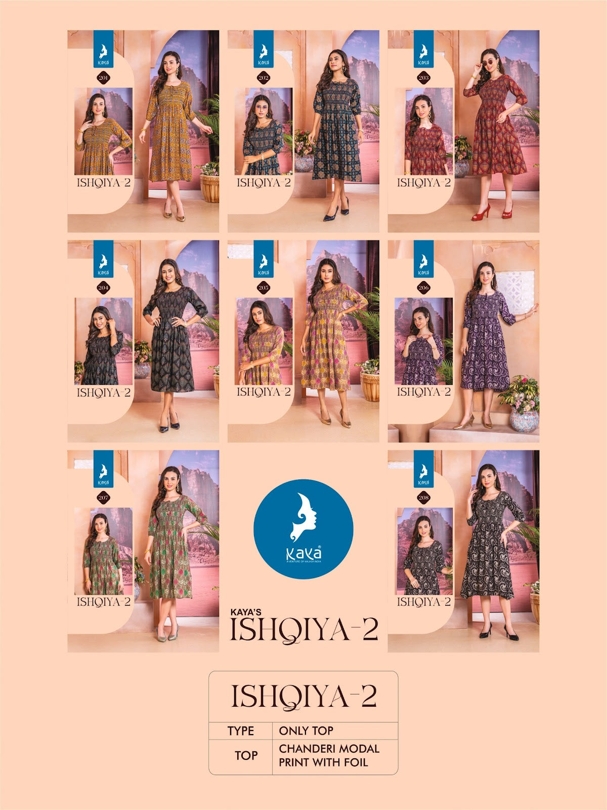 Ishqiya 2 Kaya Chanderi Anarkali Kurtis Exporter Gujarat