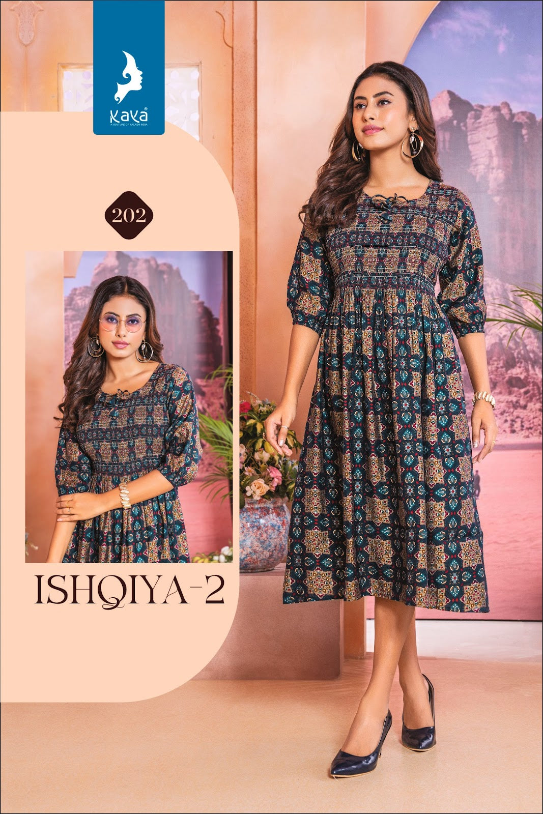 Ishqiya 2 Kaya Chanderi Anarkali Kurtis Exporter Gujarat