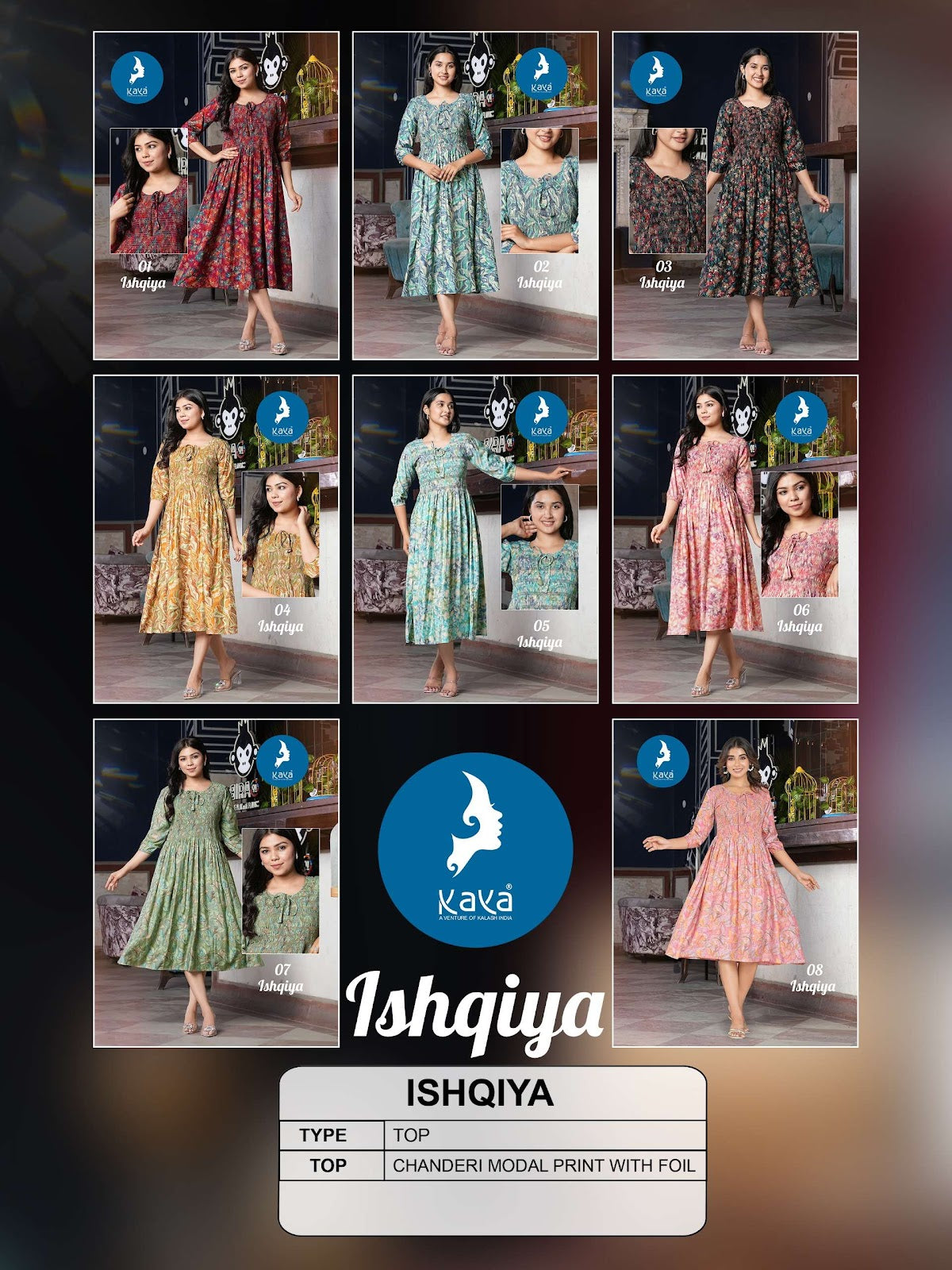Ishqiya Kaya Chanderi Anarkali Kurtis Manufacturer Gujarat