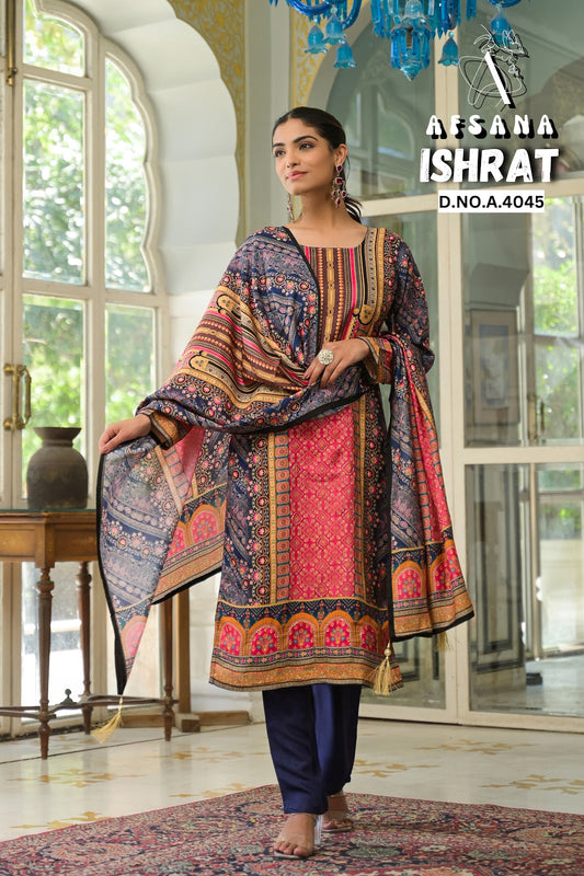 Ishrat Afsana Muslin Pakistani Readymade Suits Wholesaler