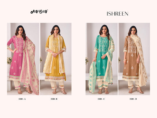 Ishreen 3280 Jay Vijay Cotton Pant Style Suits Supplier India