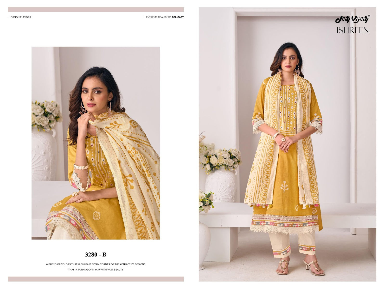 Ishreen 3280 Jay Vijay Cotton Pant Style Suits Supplier India