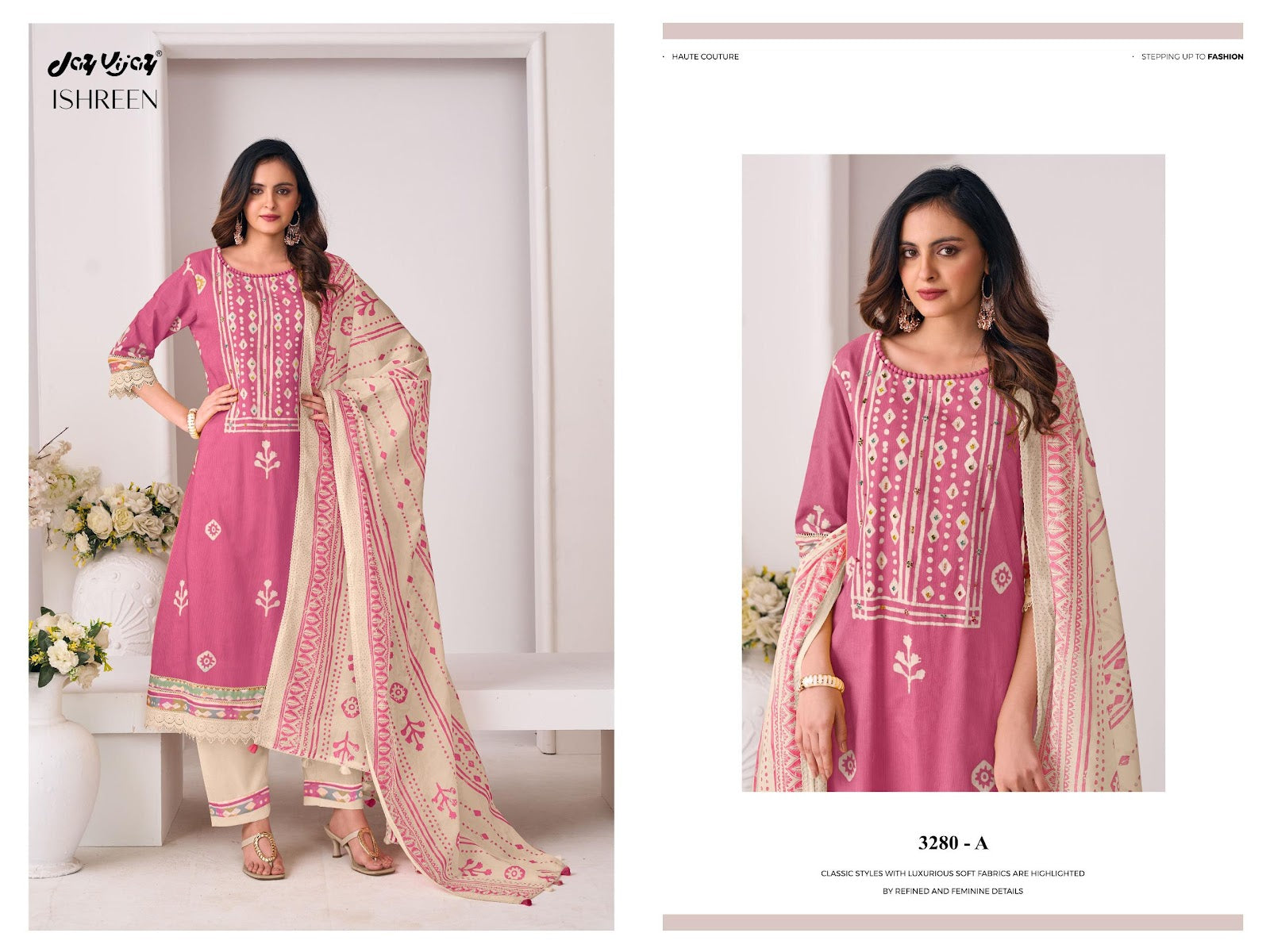 Ishreen 3280 Jay Vijay Cotton Pant Style Suits Supplier India