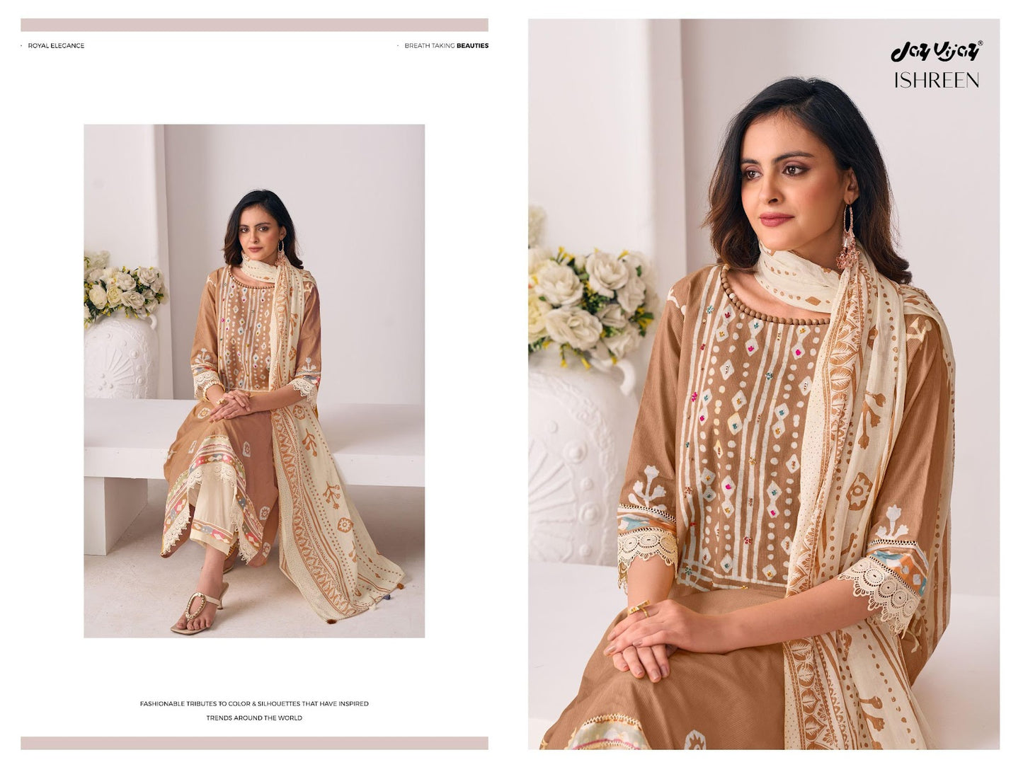 Ishreen 3280 Jay Vijay Cotton Pant Style Suits Supplier India