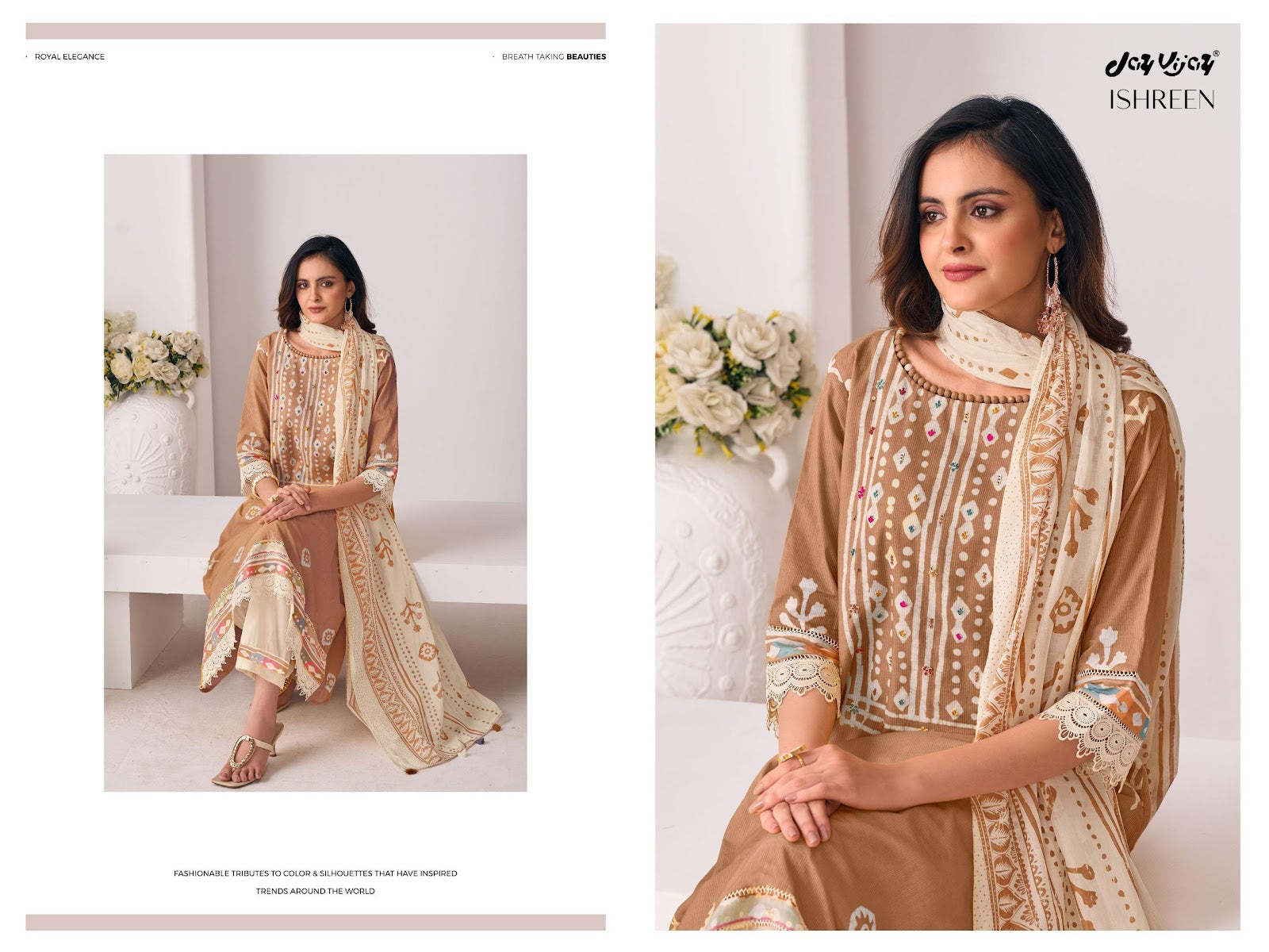Ishreen 3280 Jay Vijay Cotton Pant Style Suits Supplier India
