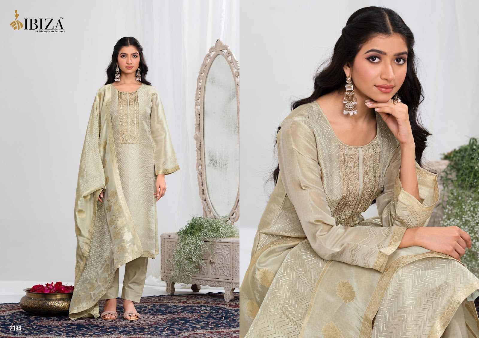 Ishum Ibiza Simar Pant Style Suits Wholesale Price