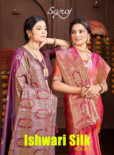 Ishwari Silk Vol 3 Saroj Sarees Exporter India