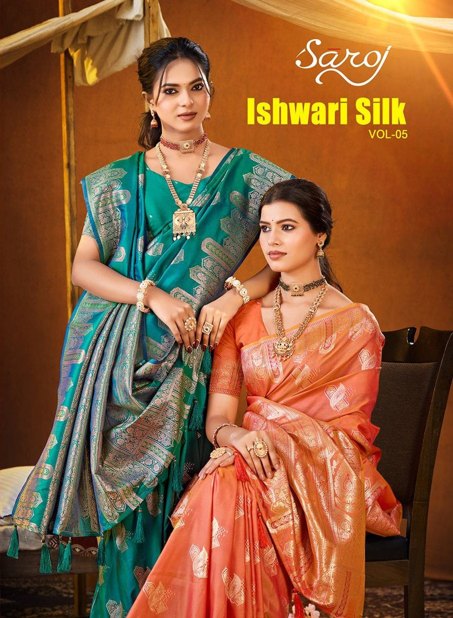 Ishwari Silk Vol 5 Saroj Sarees Wholesaler Ahmedabad