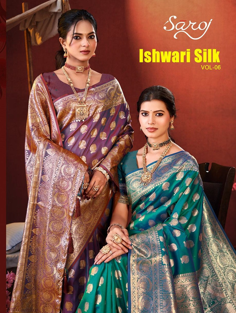 Ishwari Silk Vol 6 Saroj Sarees Supplier India