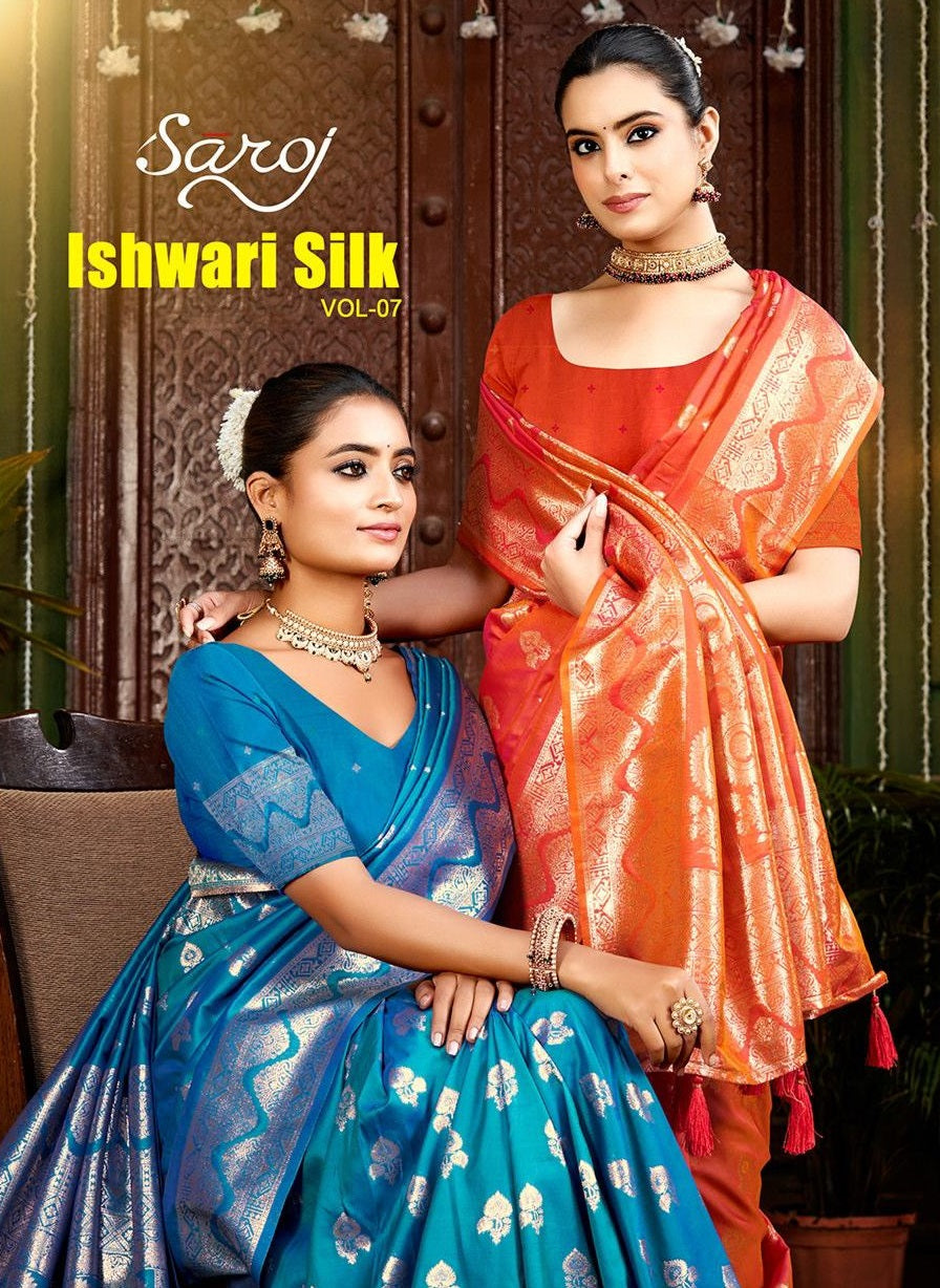 Ishwari Silk Vol 7 Saroj Sarees Wholesale Price