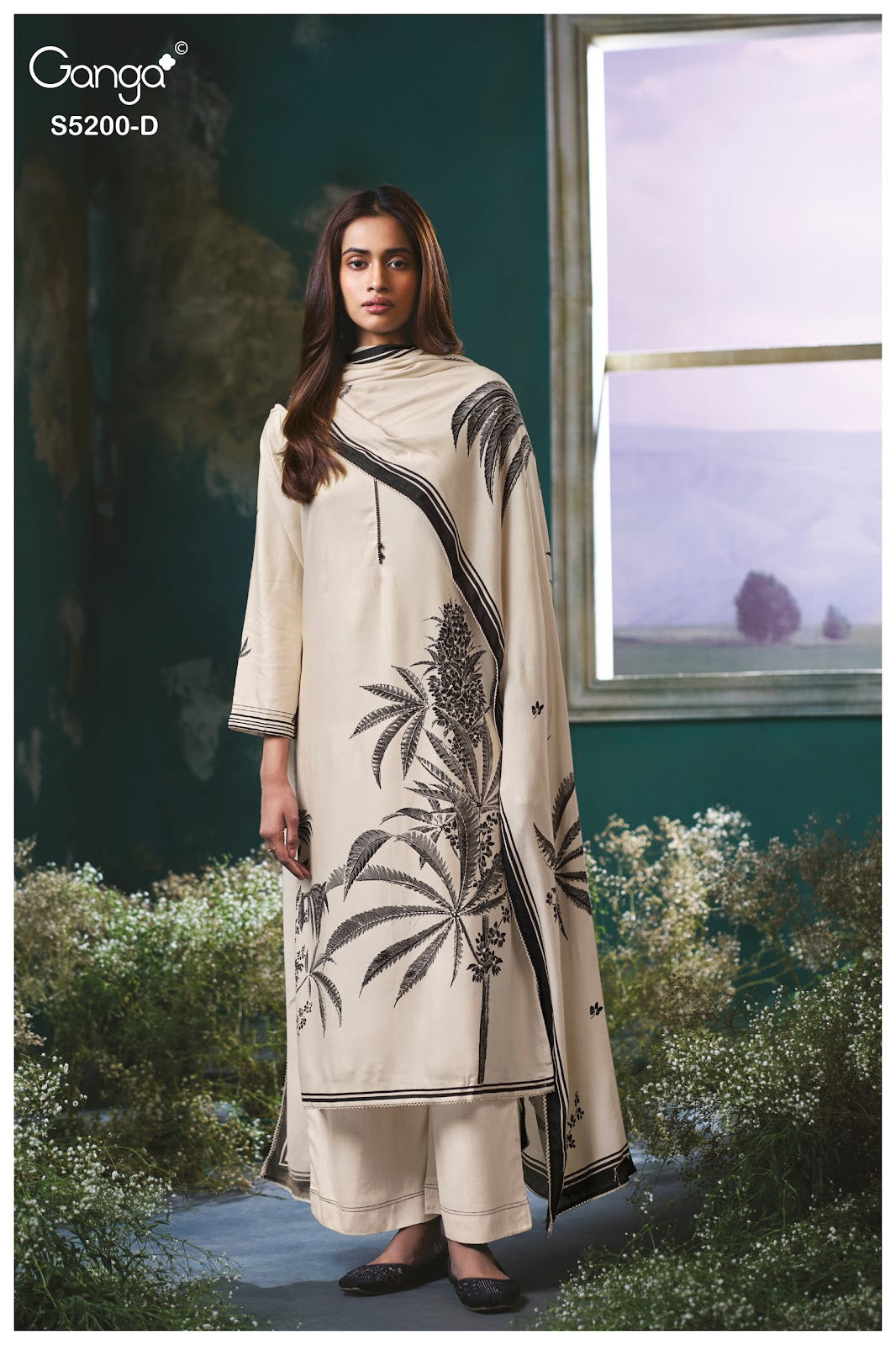 Ishyra S5200 Ganga Wool Pashmina Suits Supplier India