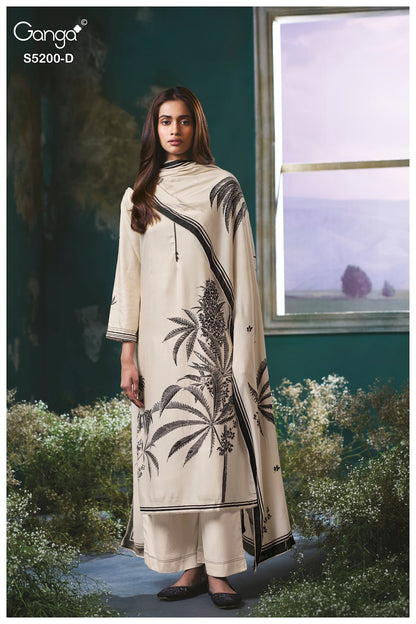 Ishyra S5200 Ganga Wool Pashmina Suits Supplier India